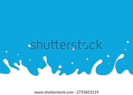 milk wave background, flat wave design shape, yogurt design element