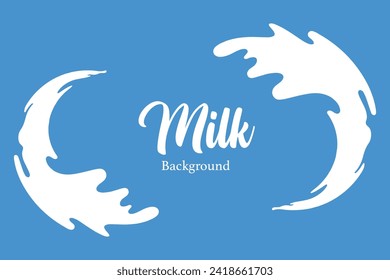 Milk wave on blue background. Vector milk splash. milk wave. EPS10