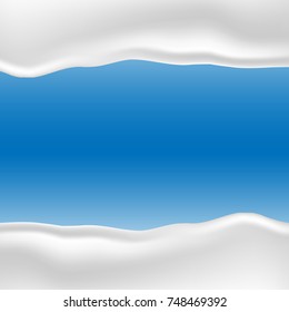 Milk wave realistic vector illustration for product design or advertising needs