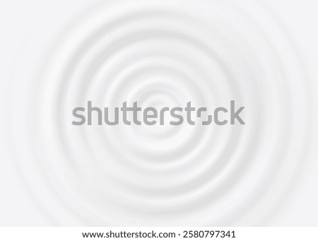Milk wave ripple background, vector white splash of yogurt or cream with concentric circles top view. 3d round swirl texture surface from falling drop, moisturizer, lotion, paint or dairy, sound wave