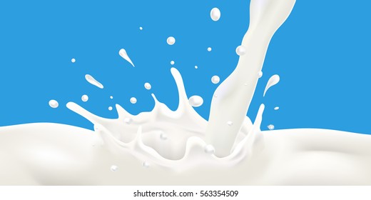 Milk wave and splash vector illustration