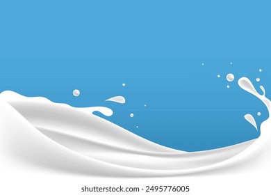 milk waves or waves, milk background elements.