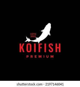 Milk White Koi Fish Logo Design