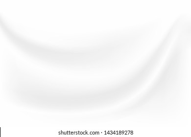 Milk white wave background Looks soft, like a swaying white cloth.