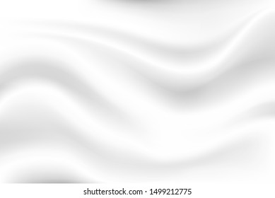 Milk white wave background Looks soft, like a swaying white cloth.