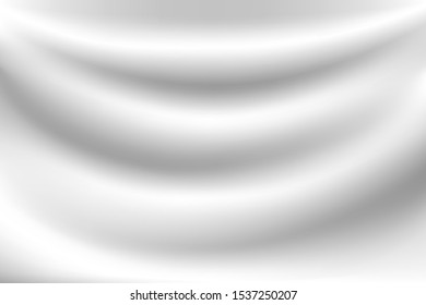 Milk white wave background Looks soft, like a swaying white cloth.