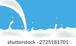 milk or yogurt background. Product design elements for dairy drinks or processed foods