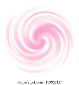 Milk, Yogurt, Cream Curl background. Pink swirl.