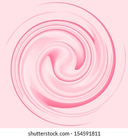 Milk yogurt cream curl. Vector illustration