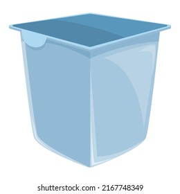 Milk yogurt icon cartoon vector. Product shop. Food pack