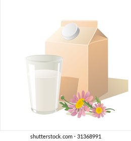 milk or yogurt package