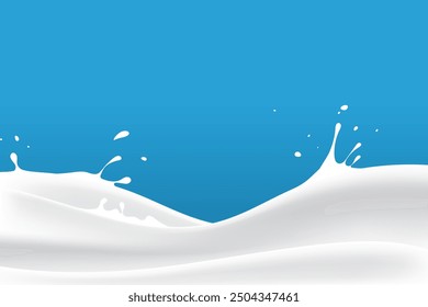 milk or yogurt puddle. wave design element