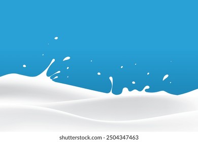 milk or yogurt puddle. wave design element