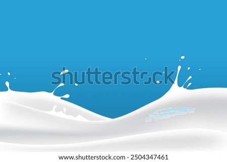 milk or yogurt puddle. wave design element