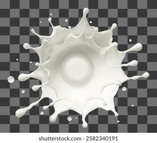 Milk or yogurt splash on background, food illustration, splashing liquid soap, shampoo,  Top view 