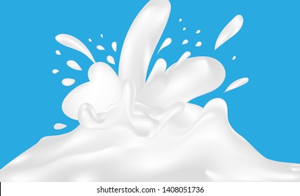 Milk or yogurt splash. Vector background