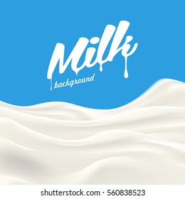 Milk or yogurt splash vector realistic illustration