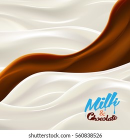 Milk or yogurt splash vector realistic illustration