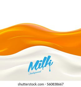 Milk or yogurt splash vector realistic illustration