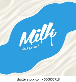 Milk or yogurt splash vector realistic illustration