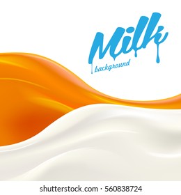 Milk or yogurt splash vector realistic illustration