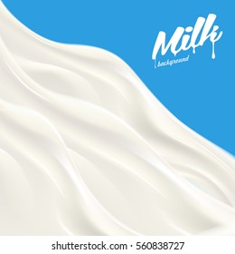 Milk or yogurt splash vector realistic illustration