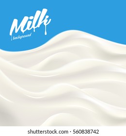 Milk or yogurt splash vector realistic illustration