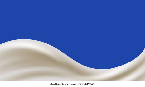 Banner vector de onda de leche o yogur. Ilustración del vector