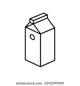 milkbox vector silhouette  with while Background art