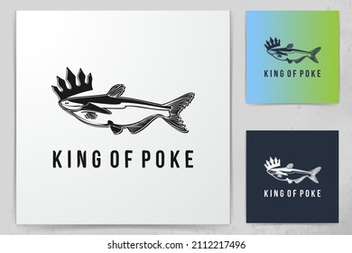 milkfish, poke king logo Designs Inspiration Isolated on White Background