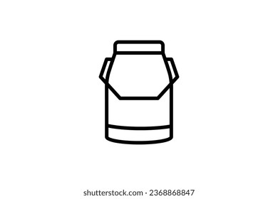 Milking Bucket Icon. Icon related to Farming And Farm. Suitable for web site design, app, user interfaces. Line icon style. Simple vector design editable