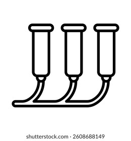 Milking Machine Vector Line Icon Design