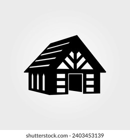 Milking shed icon - Simple Vector Illustration