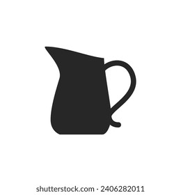 Milkjug Symbol-Illustration. Milchproduktsymbol einzeln auf weißem Hintergrund