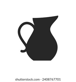 Ilustración del icono de Milkjug. Icono de producto de leche aislado en fondo blanco