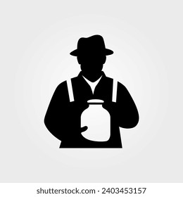 Milkman (second entry) icon - Simple Vector Illustration