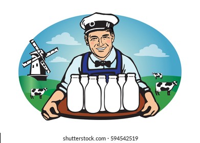 Milkman With A Tray Logo