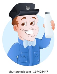 Milkman - Vector Character Illustration