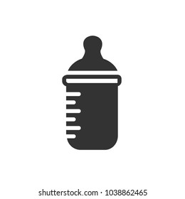 milk's bottle baby solid icon style design