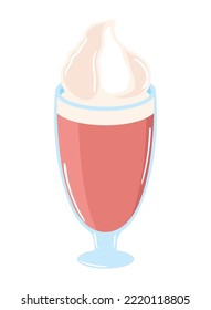 estilo aislado de icono de bebida de batido de ordeño