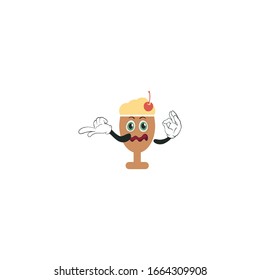 milkshake cartoon characters design with expression. you can use for stickers, pins, mascot or patches