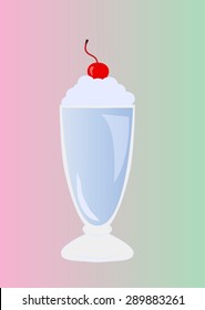 milkshake with cherry