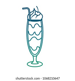 milkshake in cup delicious drink