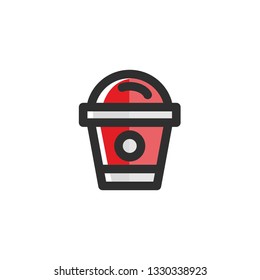 Milkshake Cup icon, Drink Cup logo,  Carnival & Amusement Symbol .