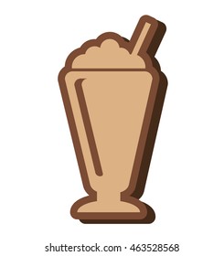 Milkshake Delicious Isolated Icon Vector Illustration Graphic