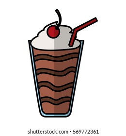 milkshake delicious isolated icon vector illustration design
