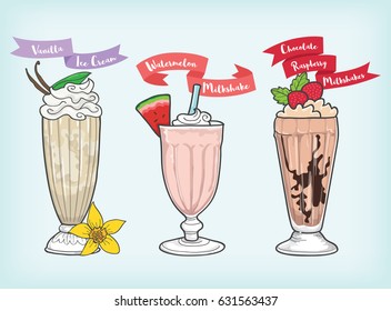 milkshake design vector