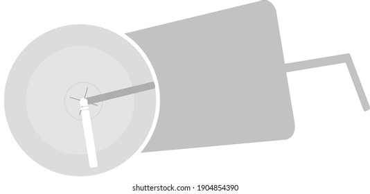 Milkshake drink from above 3d shadow effect flat vector graphic clipart illustration isolated	
