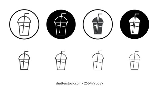 Milkshake drink icon simple vector symbol