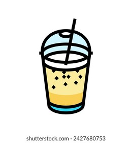 milkshake fast food color icon vector. milkshake fast food sign. isolated symbol illustration